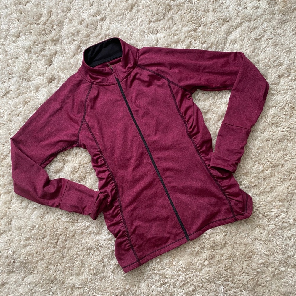 Magenta athletic zip up